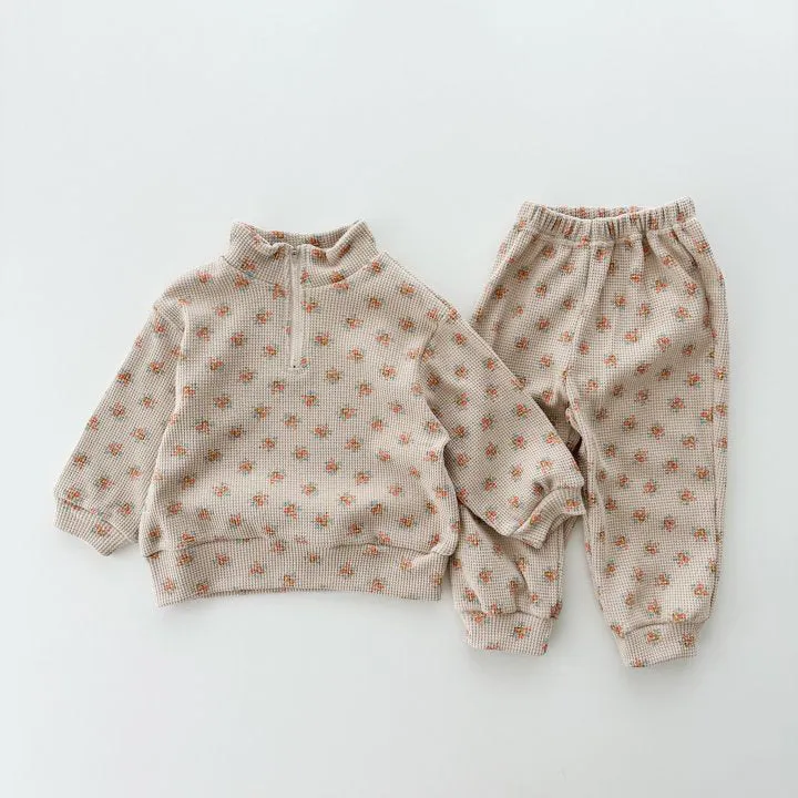 2 Pieces Set Baby Kid Girls Flower Print Tops And Pants Wholesale 231130155