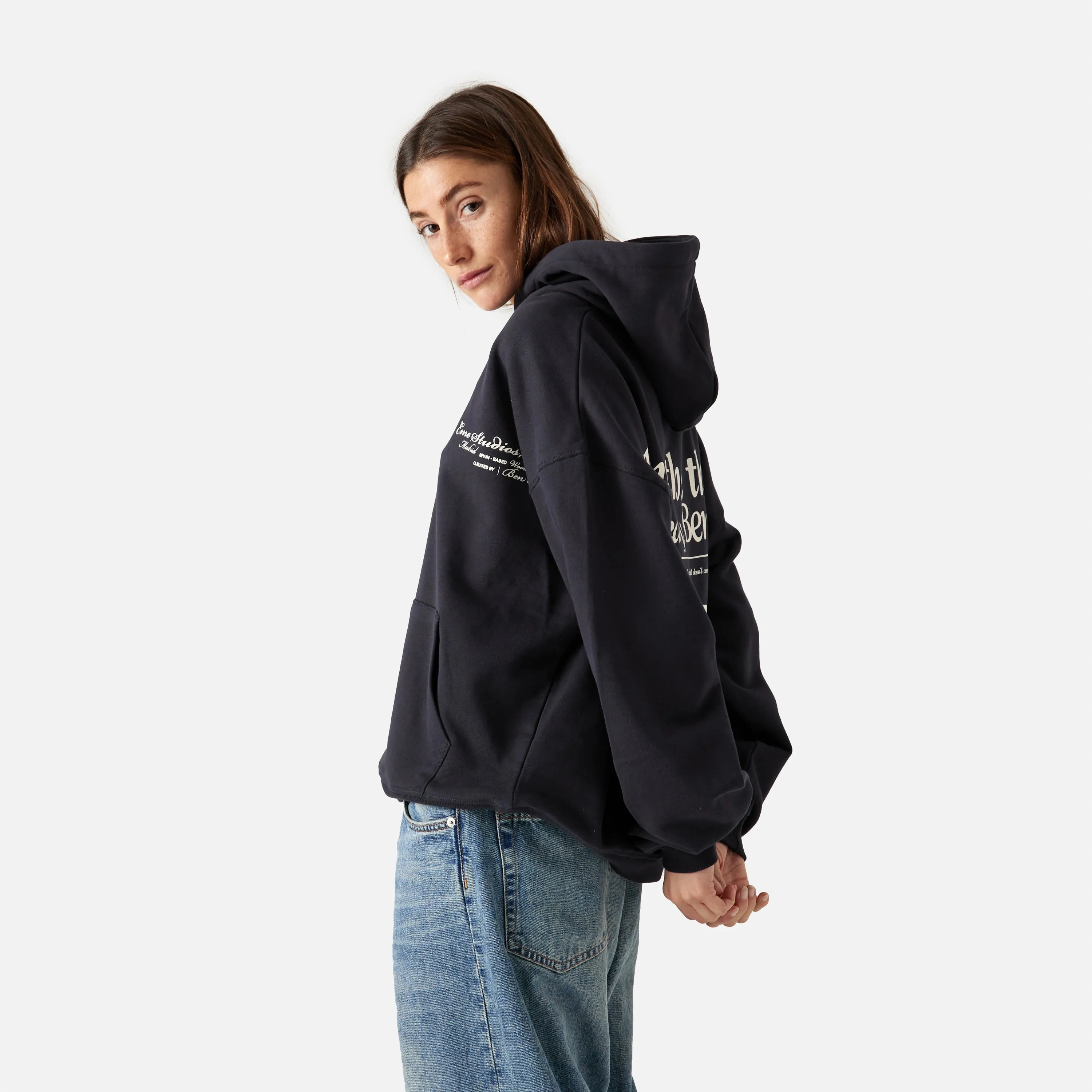 5135 Navy Oversized Hoodie