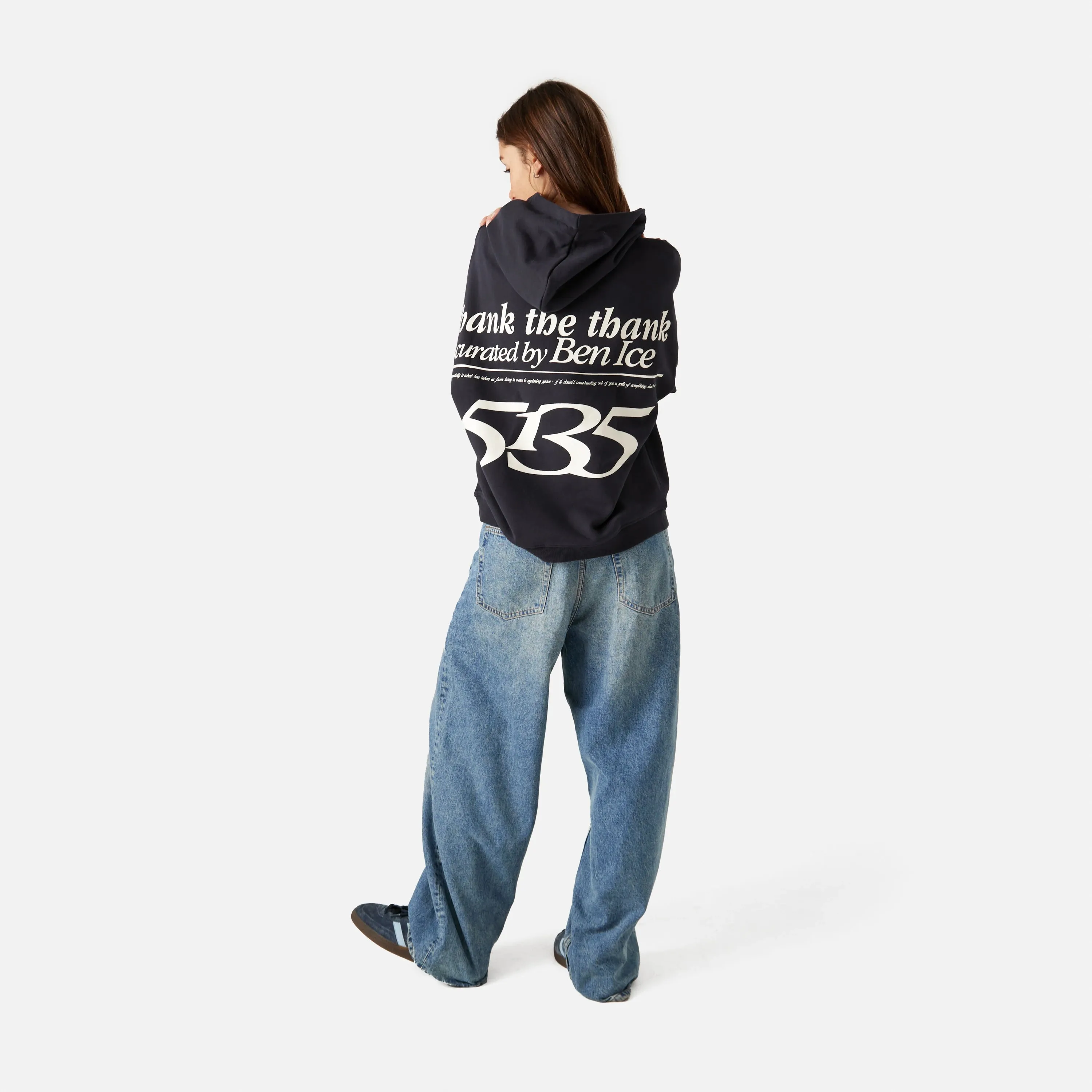 5135 Navy Oversized Hoodie