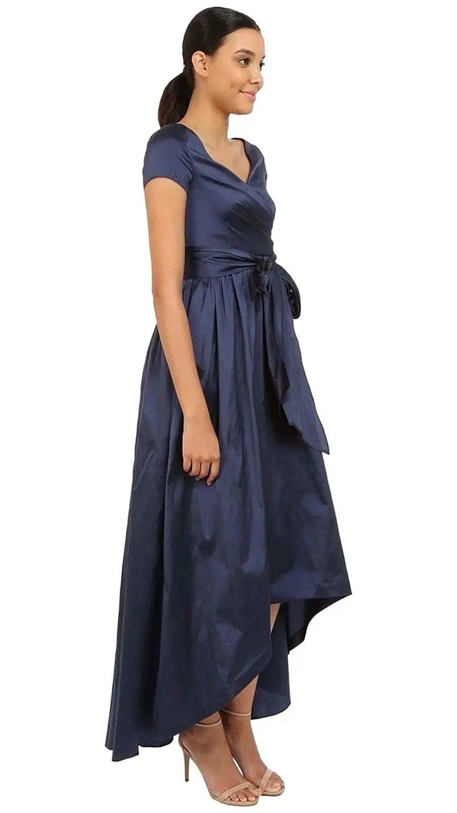 Adrianna Papell - 81917430 Ruched Taffeta High-Low Gown