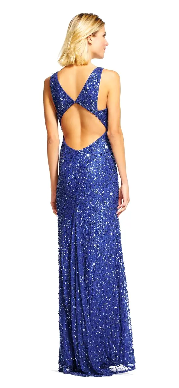 Adrianna Papell - 91920030 Sleeveless Cutout Embellished Gown