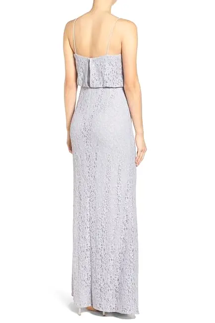 Adrianna Papell - AP1E201290 Sleeveless Lace Blouson Evening Gown