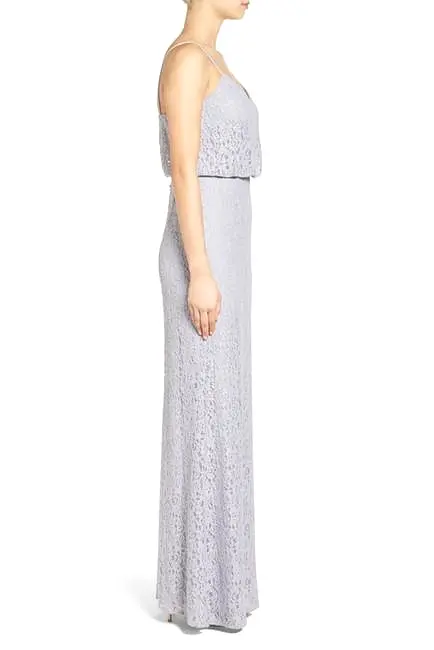 Adrianna Papell - AP1E201290 Sleeveless Lace Blouson Evening Gown