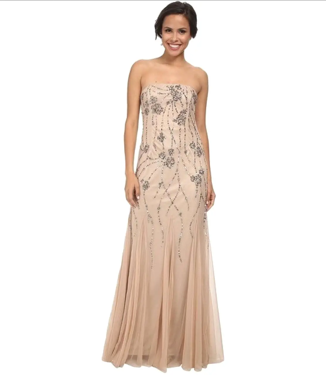 Adrianna Papell - Embellished Strapless Gown 91897540