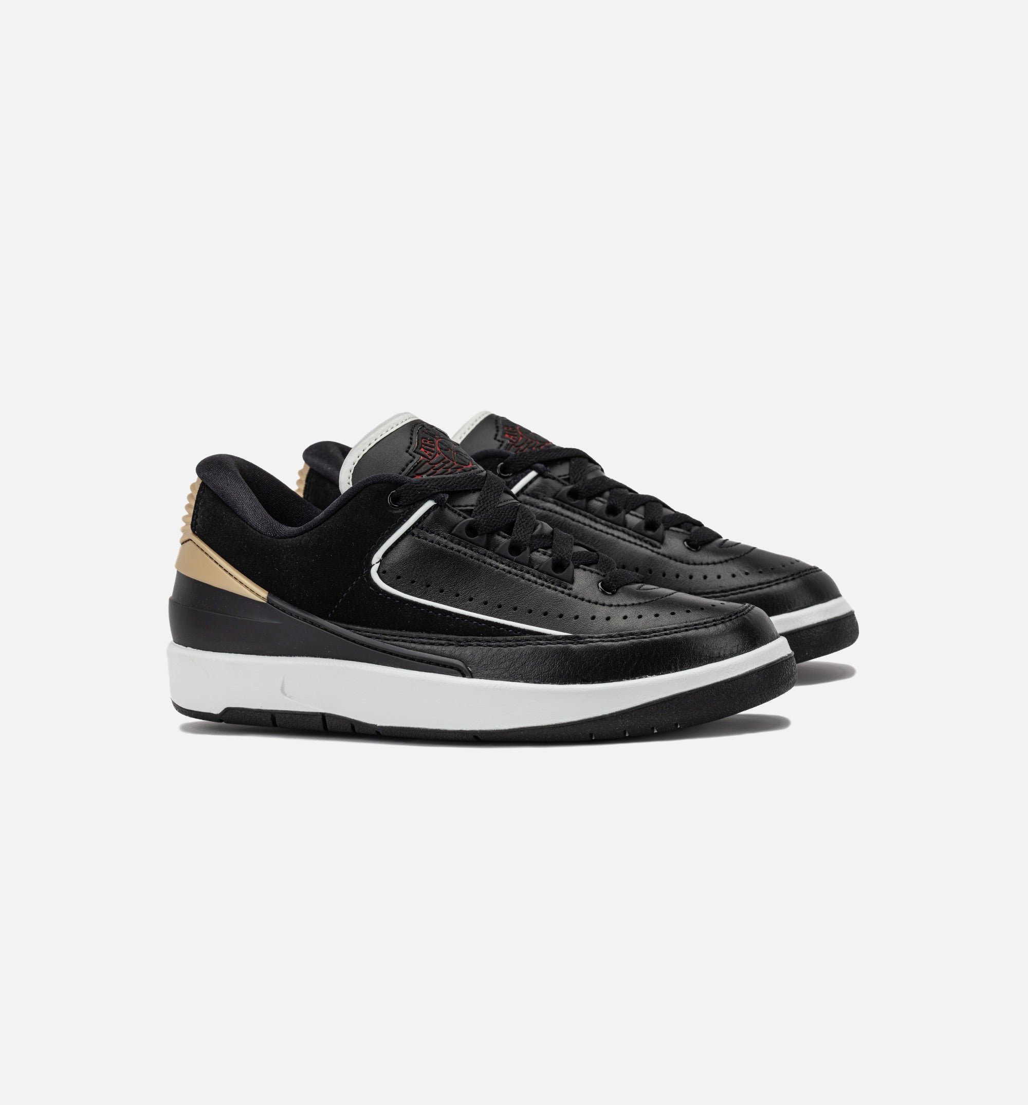 Air Jordan 2 Retro Low Black Varsity Red Womens Lifestyle Shoe - Black/Varsity Red/Metallic Gold/Off White