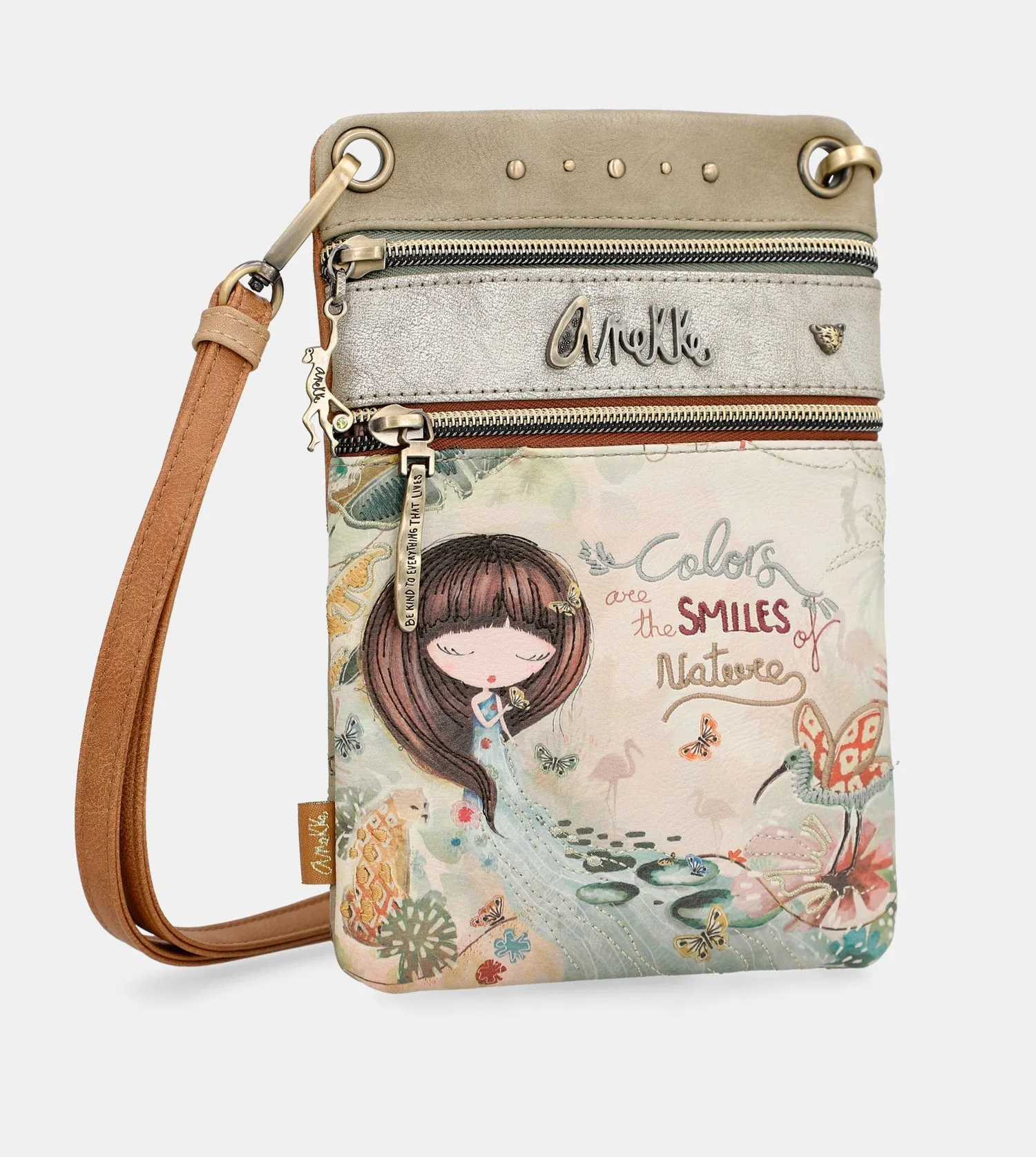 Amazonia mini crossbody bag with double compartment