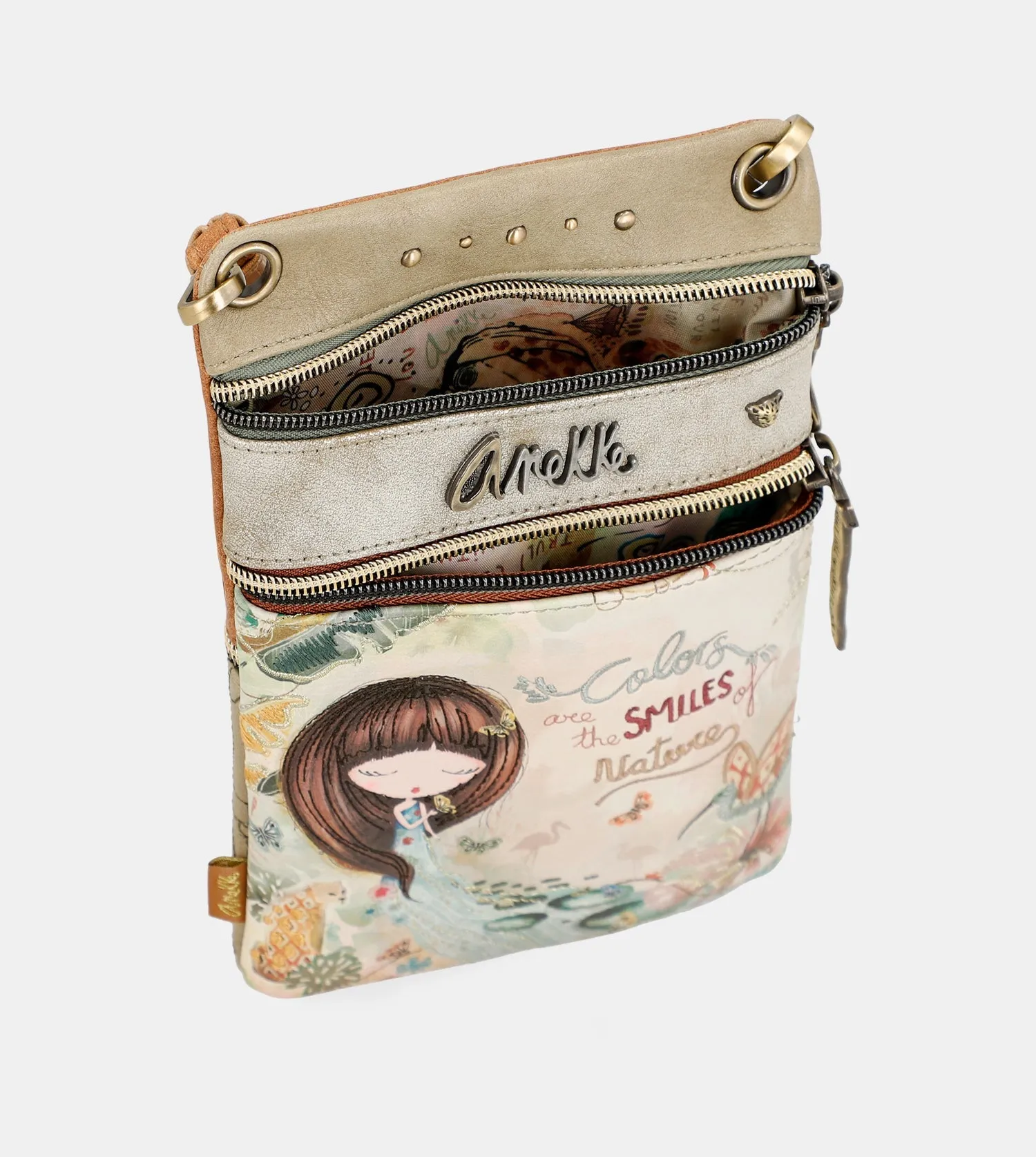 Amazonia mini crossbody bag with double compartment