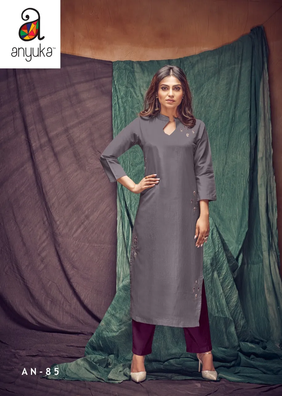 ANYUKA PANCHANG SPRING SUMMER PARTYWEAR KURTI WITH EMBROIDERY WORK