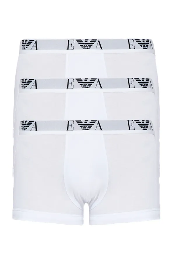 Armani Eagle Trunks 3-Pack White