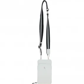 Ashwood Leather Luxury Crossbody Phone Bag Design-X White: X-31