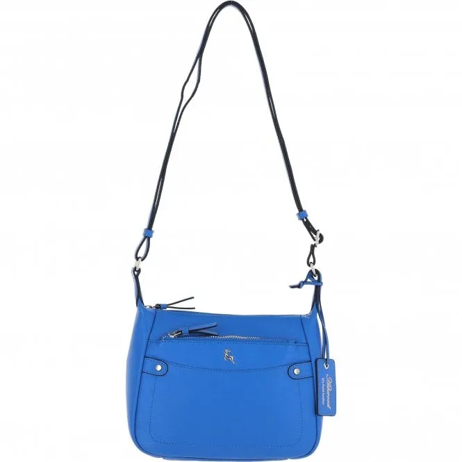 Ashwood Real Leather Top Zip Crossbody Bag Sodalite Blue : 63931