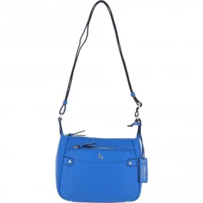 Ashwood Real Leather Top Zip Crossbody Bag Sodalite Blue : 63931