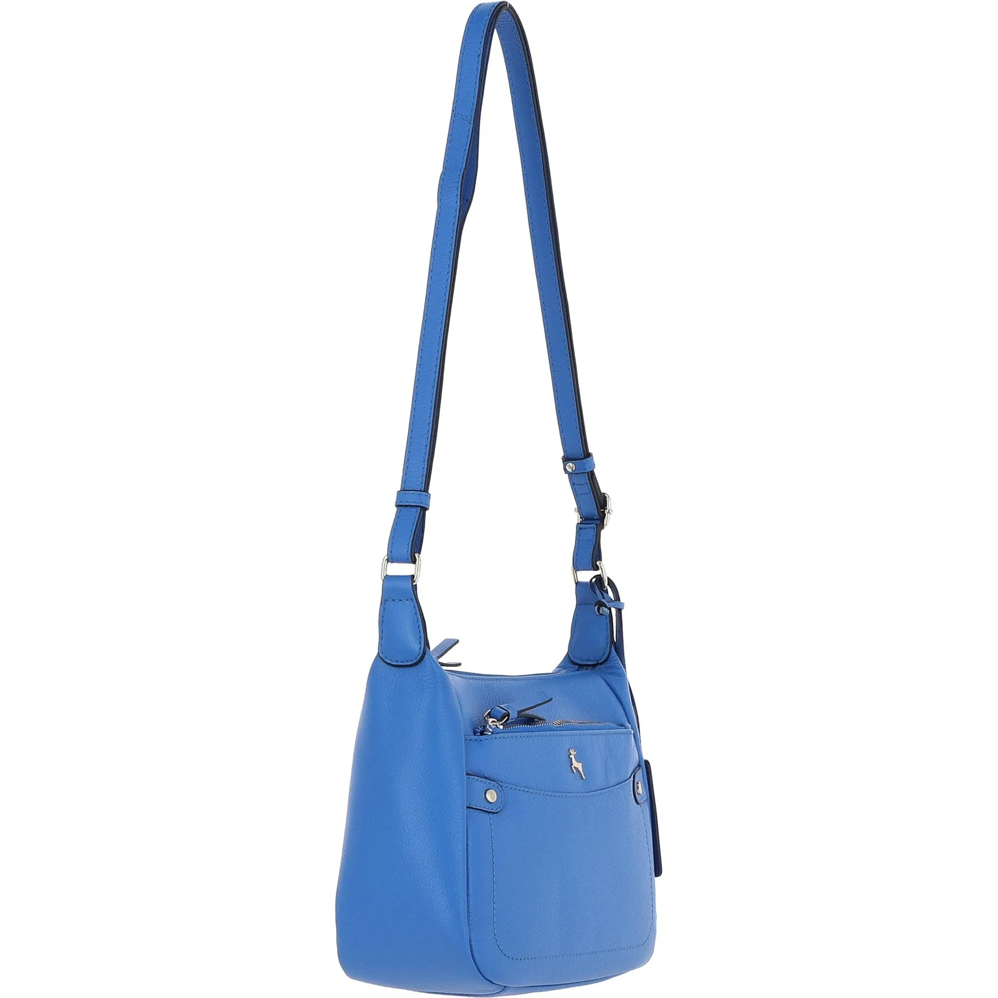 Ashwood Real Leather Top Zip Crossbody Bag Sodalite Blue : 63931