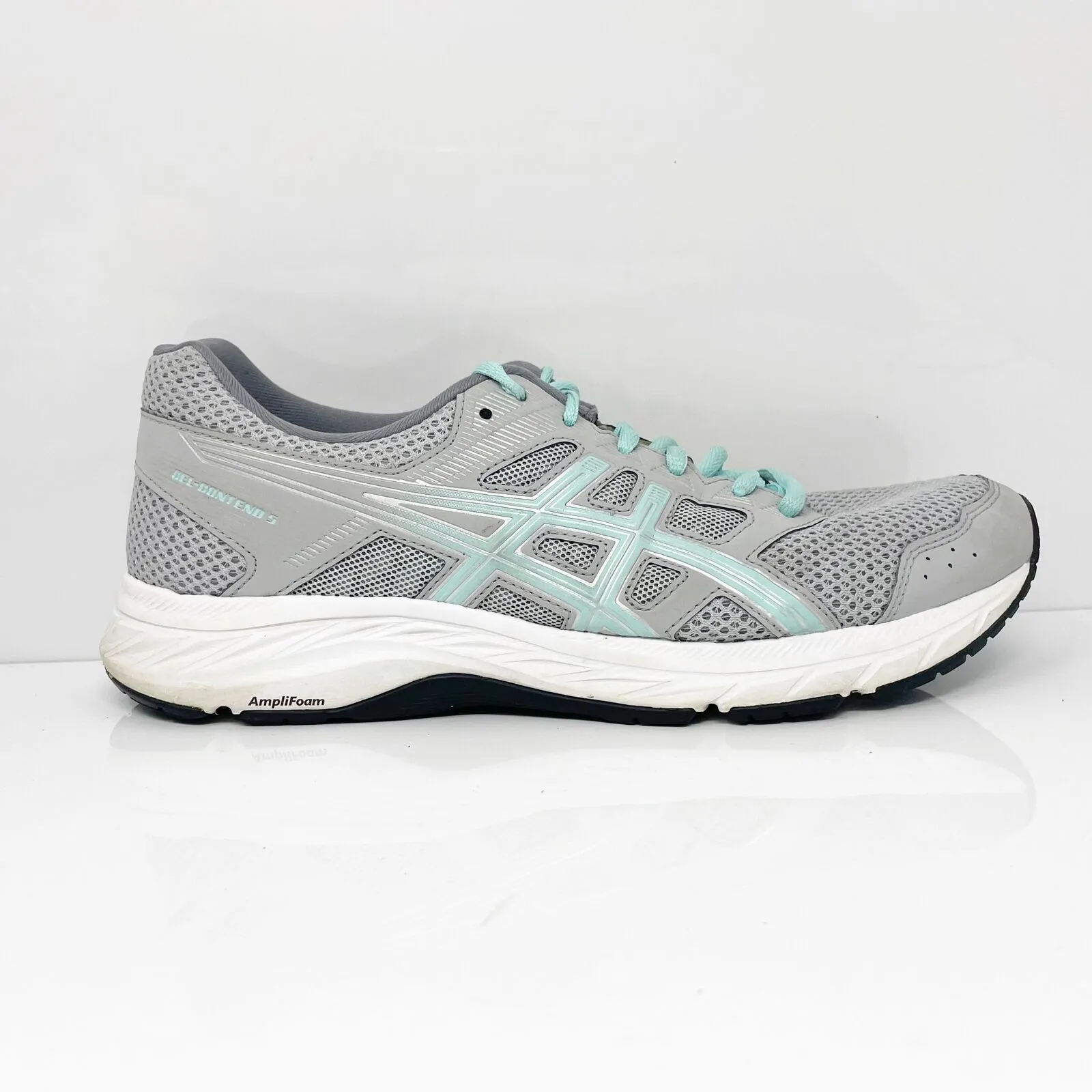 Asics Womens Gel Contend 5 1012A231 Gray Running Shoes Sneakers Size 10 W