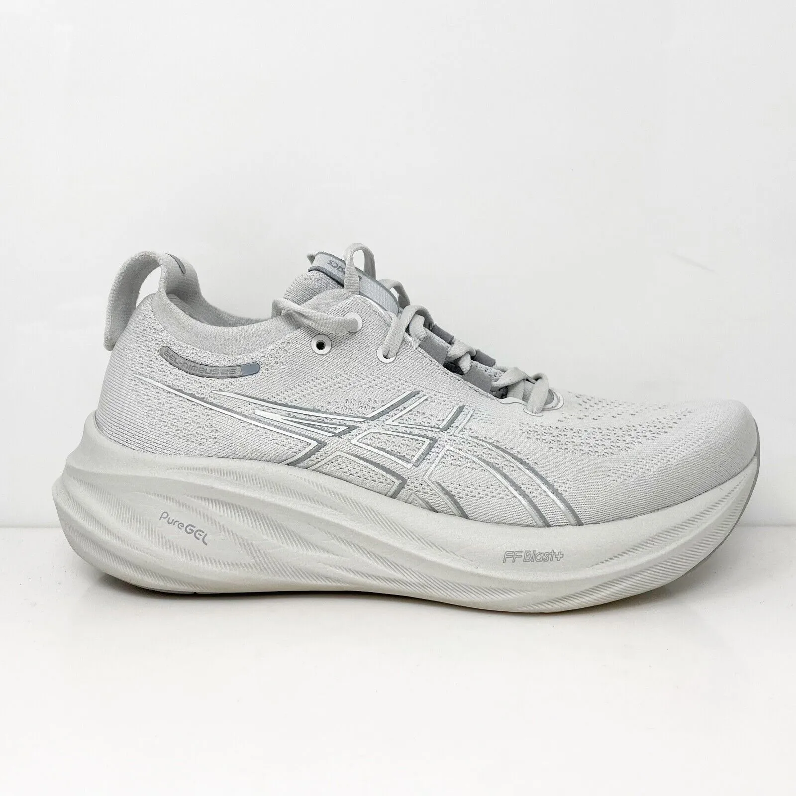 Asics Womens Gel Nimbus 26 1012B601 Gray Running Shoes Sneakers Size 8