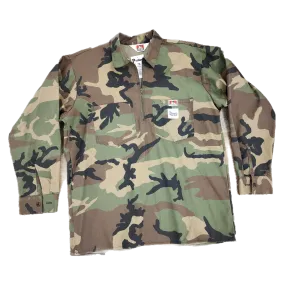 Ben Davis Military Camo Quarter Zip Jacket - Size Large