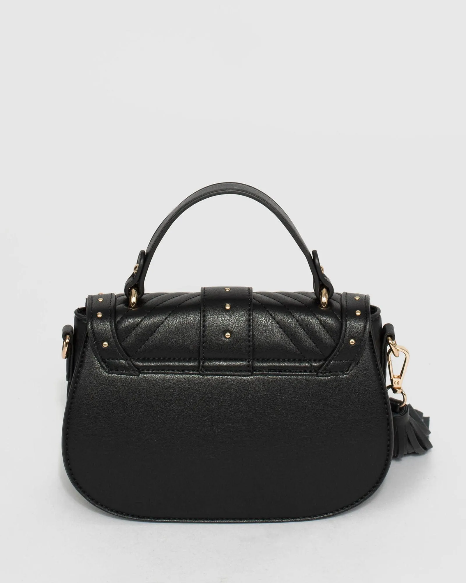 Black Ambur Tassel Crossbody Bag