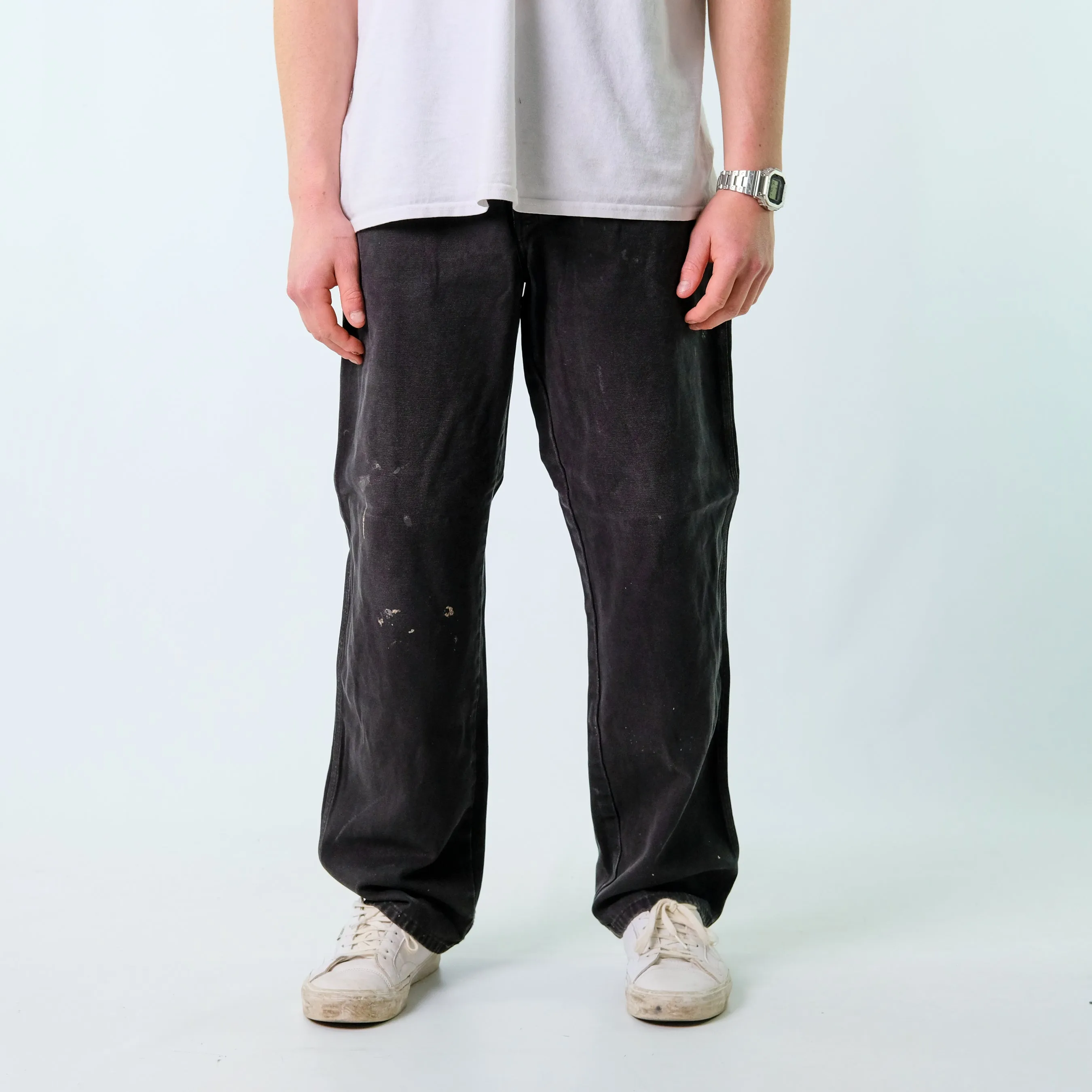 Black y2ks Dickies Denim Carpenter Baggy Jeans Pants (33x32)