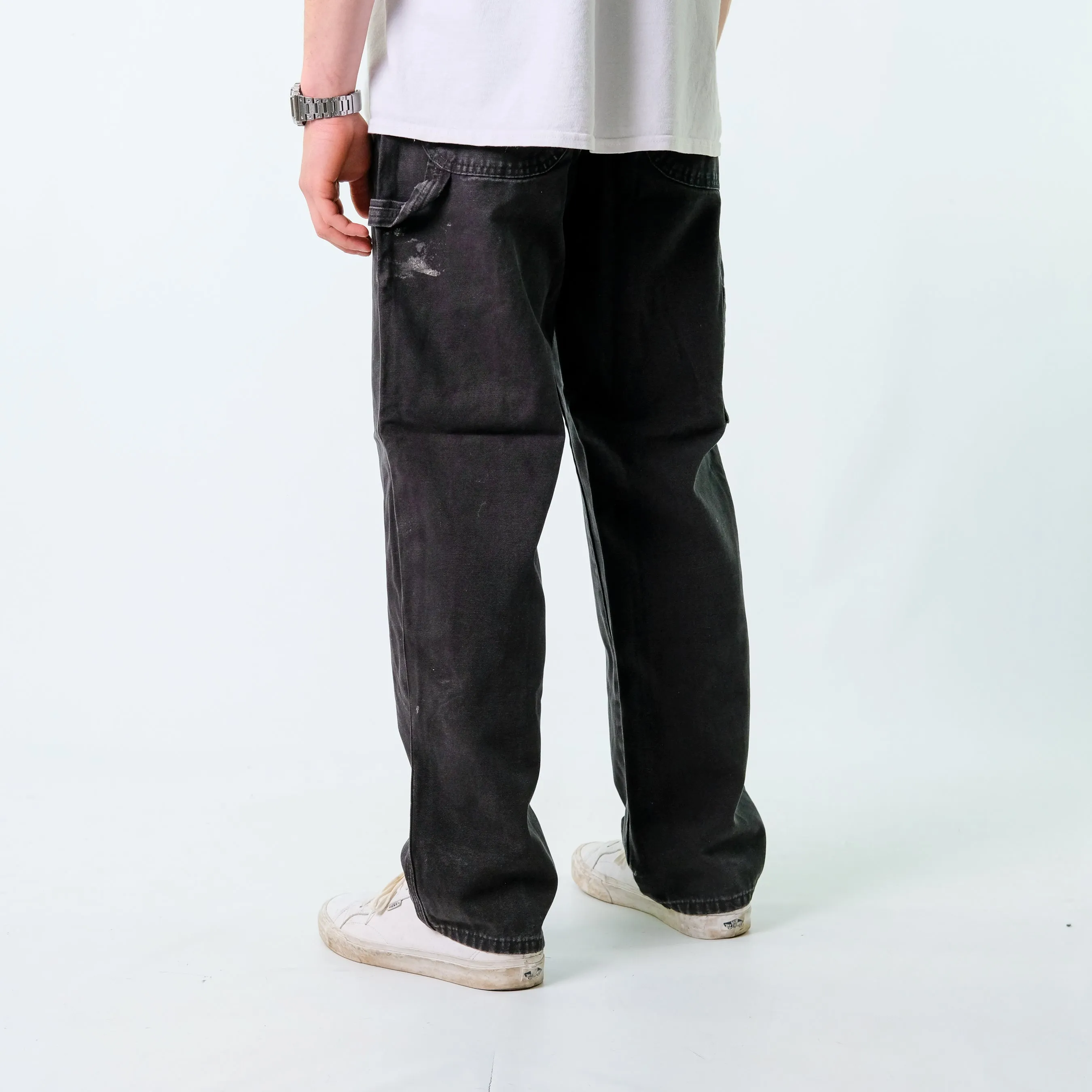 Black y2ks Dickies Denim Carpenter Baggy Jeans Pants (33x32)