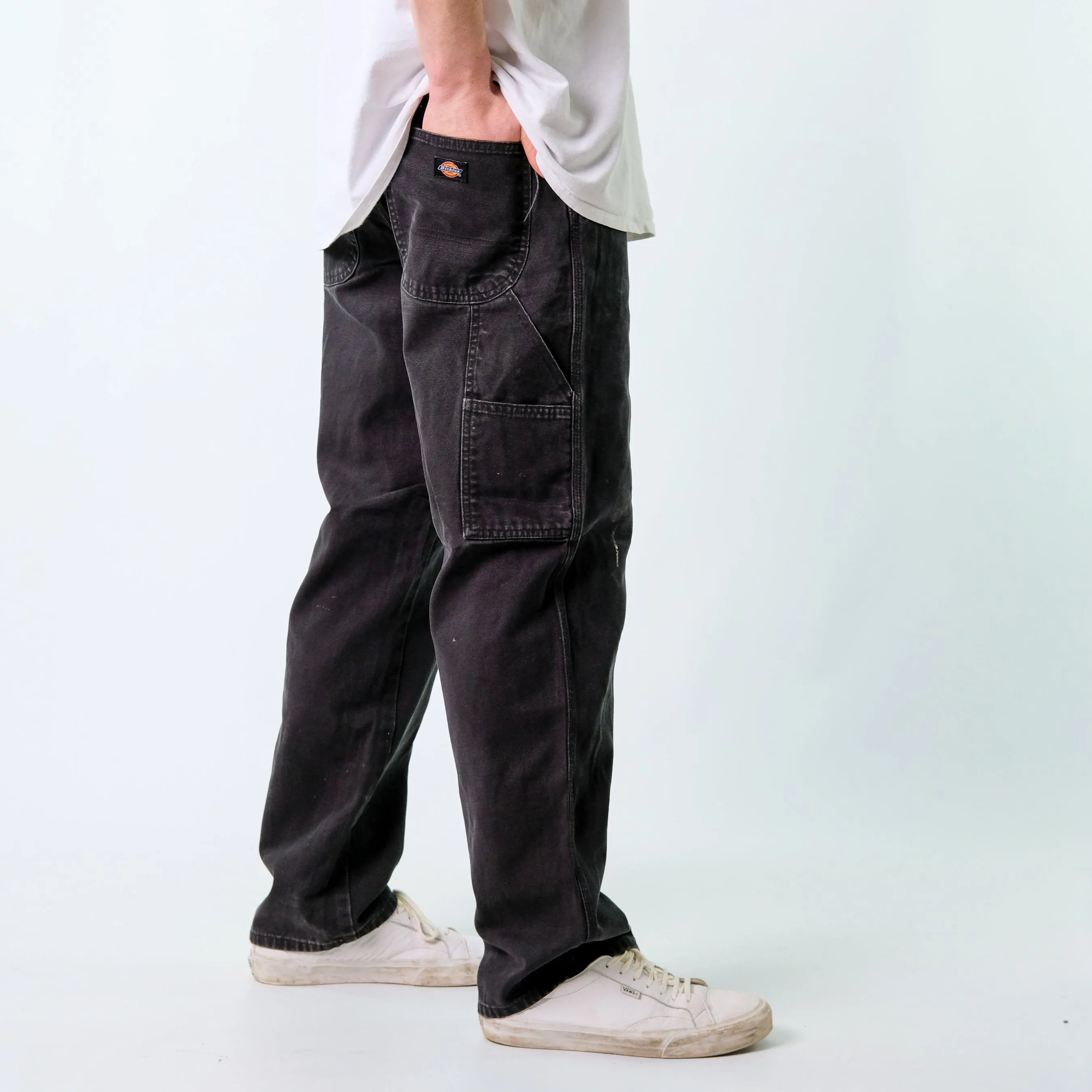 Black y2ks Dickies Denim Carpenter Baggy Jeans Pants (33x32)