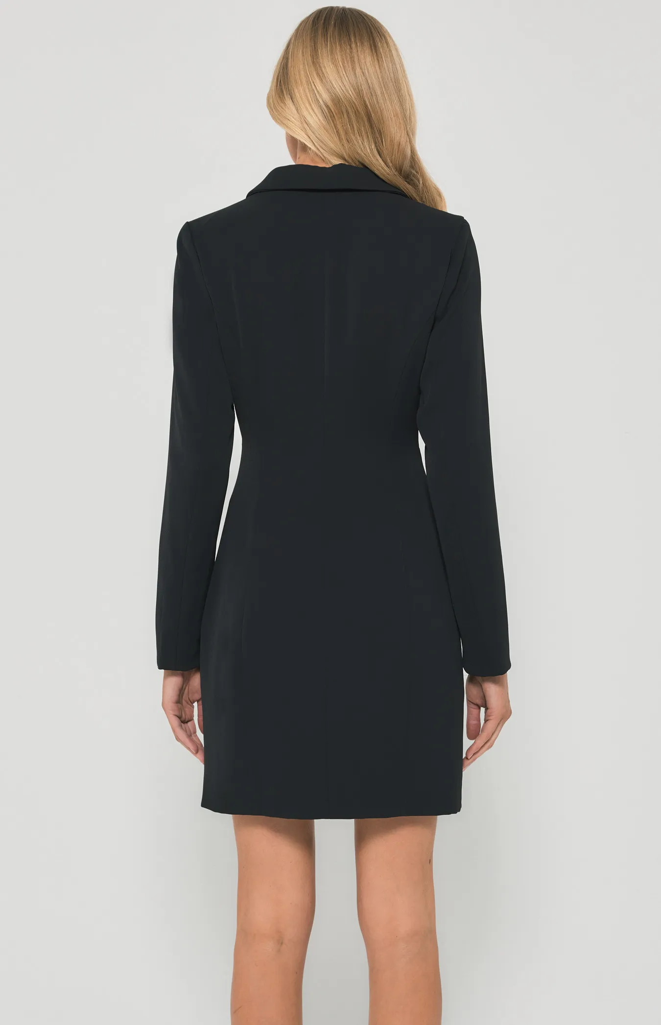 Blazer Dress with Pleated Front Details (SDR1365B)