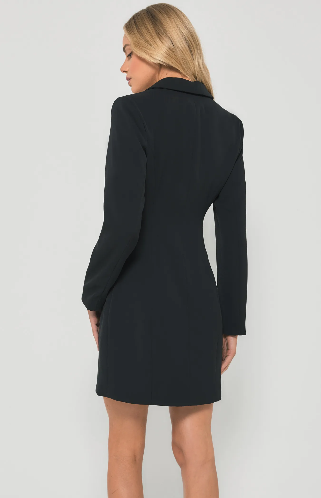 Blazer Dress with Pleated Front Details (SDR1365B)