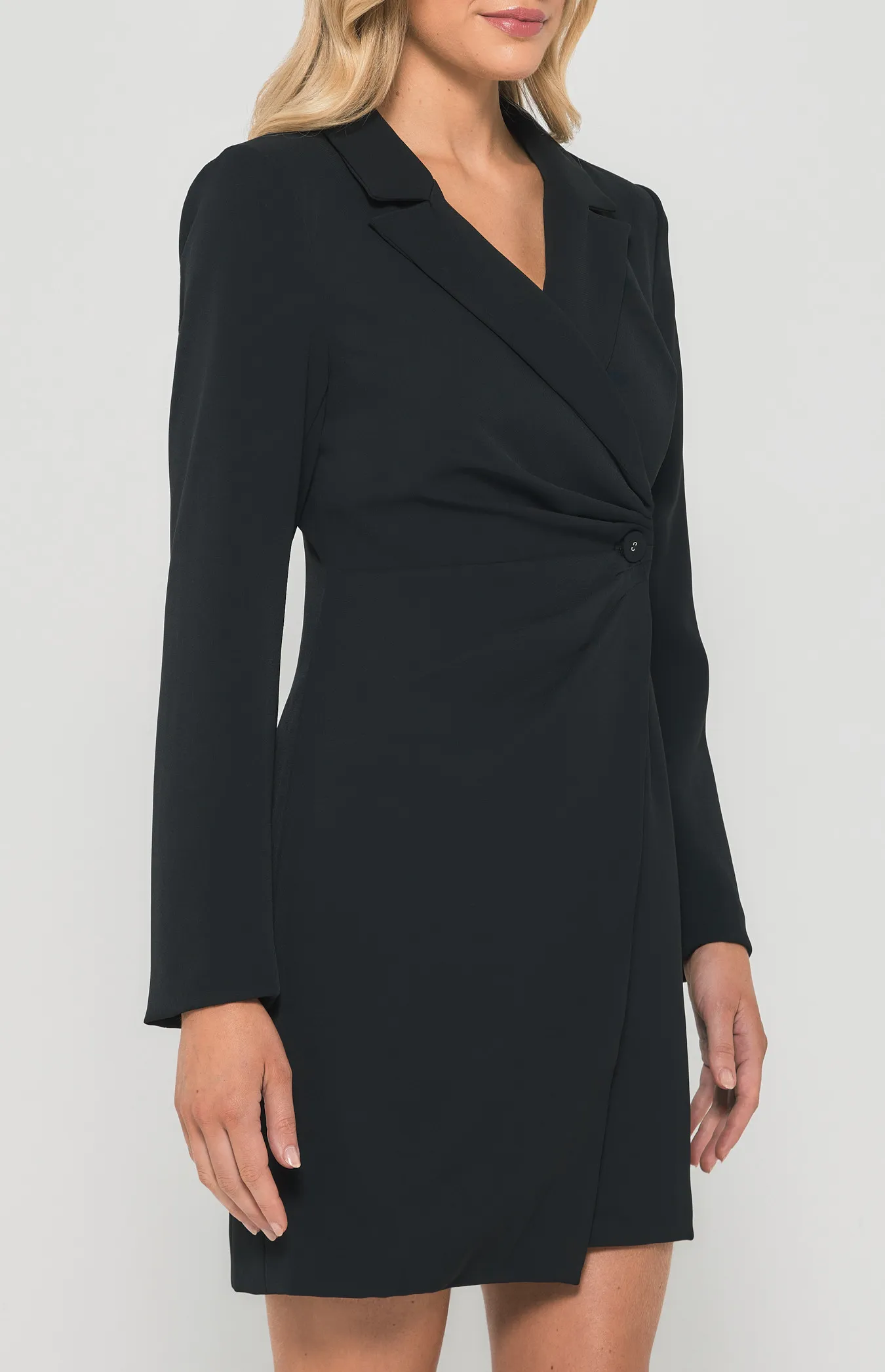 Blazer Dress with Pleated Front Details (SDR1365B)