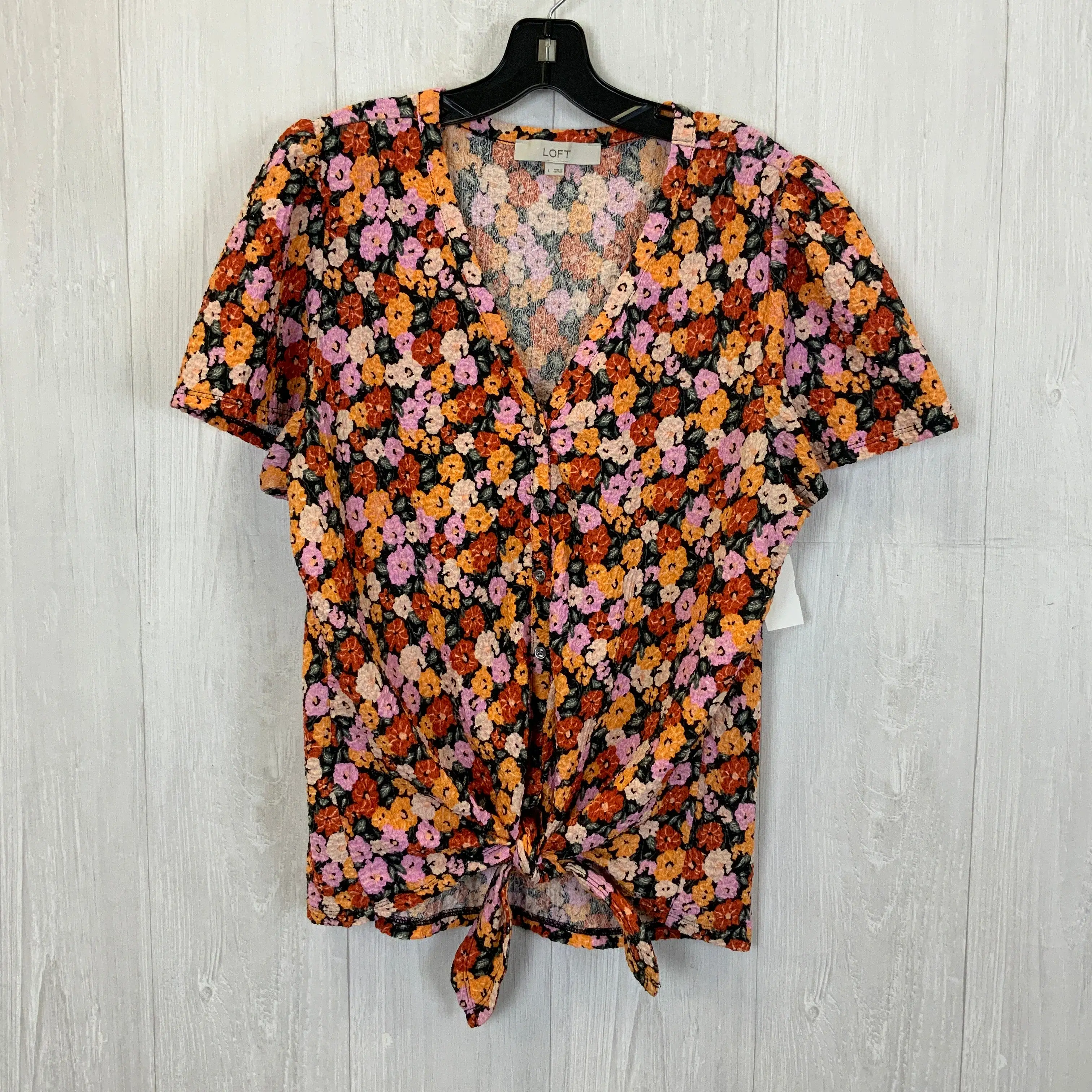 Blouse Short Sleeve By Loft  Size: L