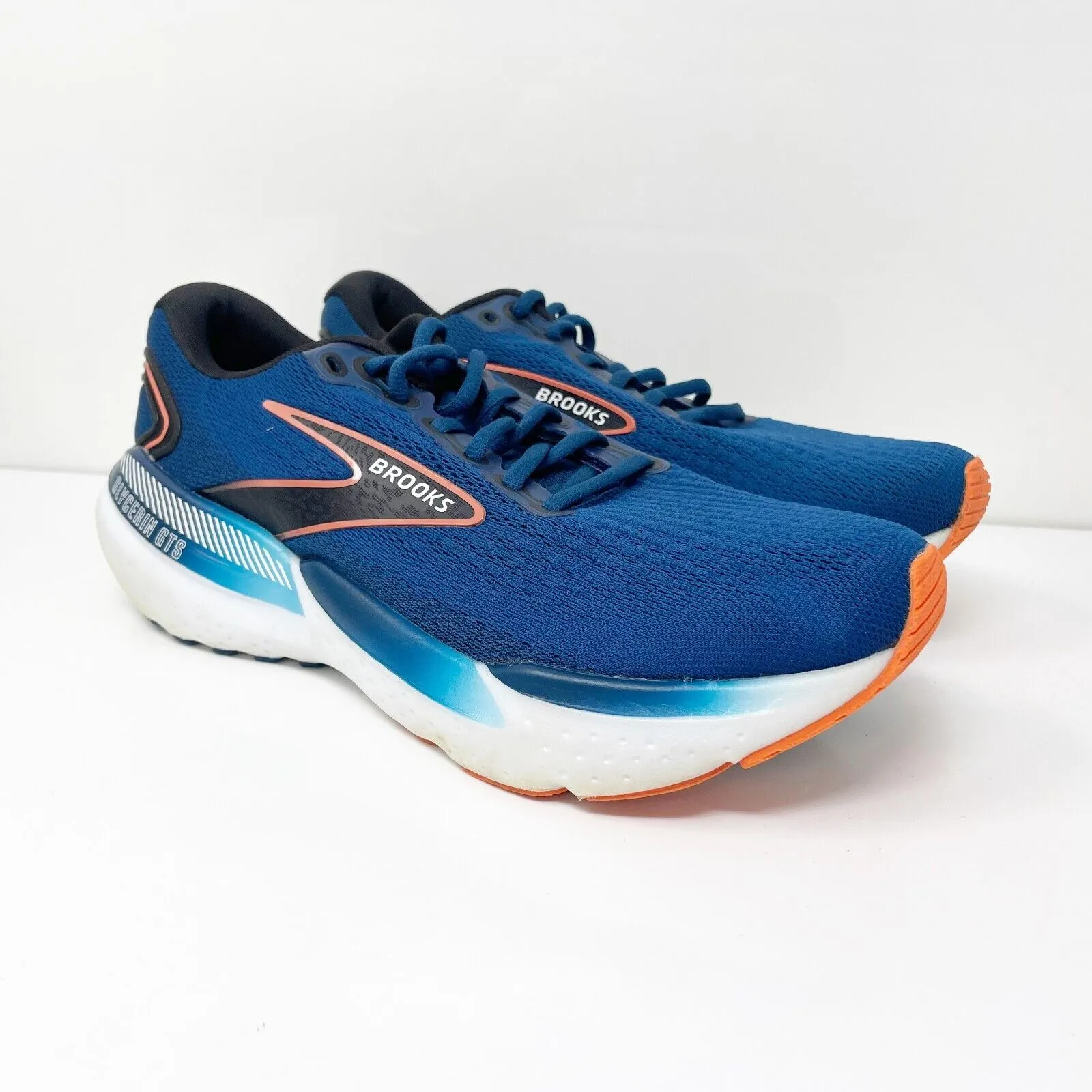 Brooks Mens Glycerin GTS 21 1104201D474 Blue Running Shoes Sneakers Size 8.5 D