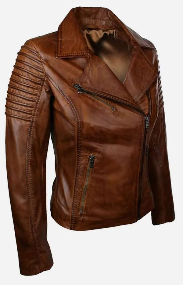 Brown Leather Jacket For Women - New American Jackets