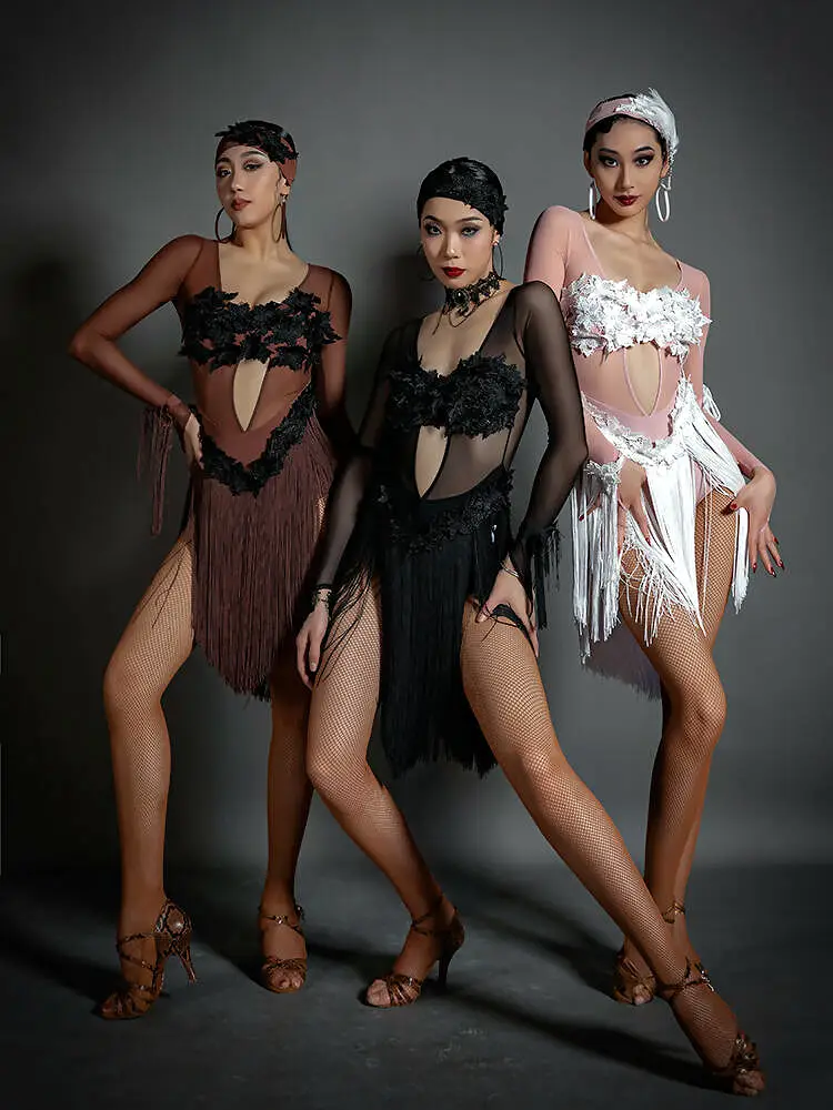 Brown/Black/White Latin Dancewear | 25J1