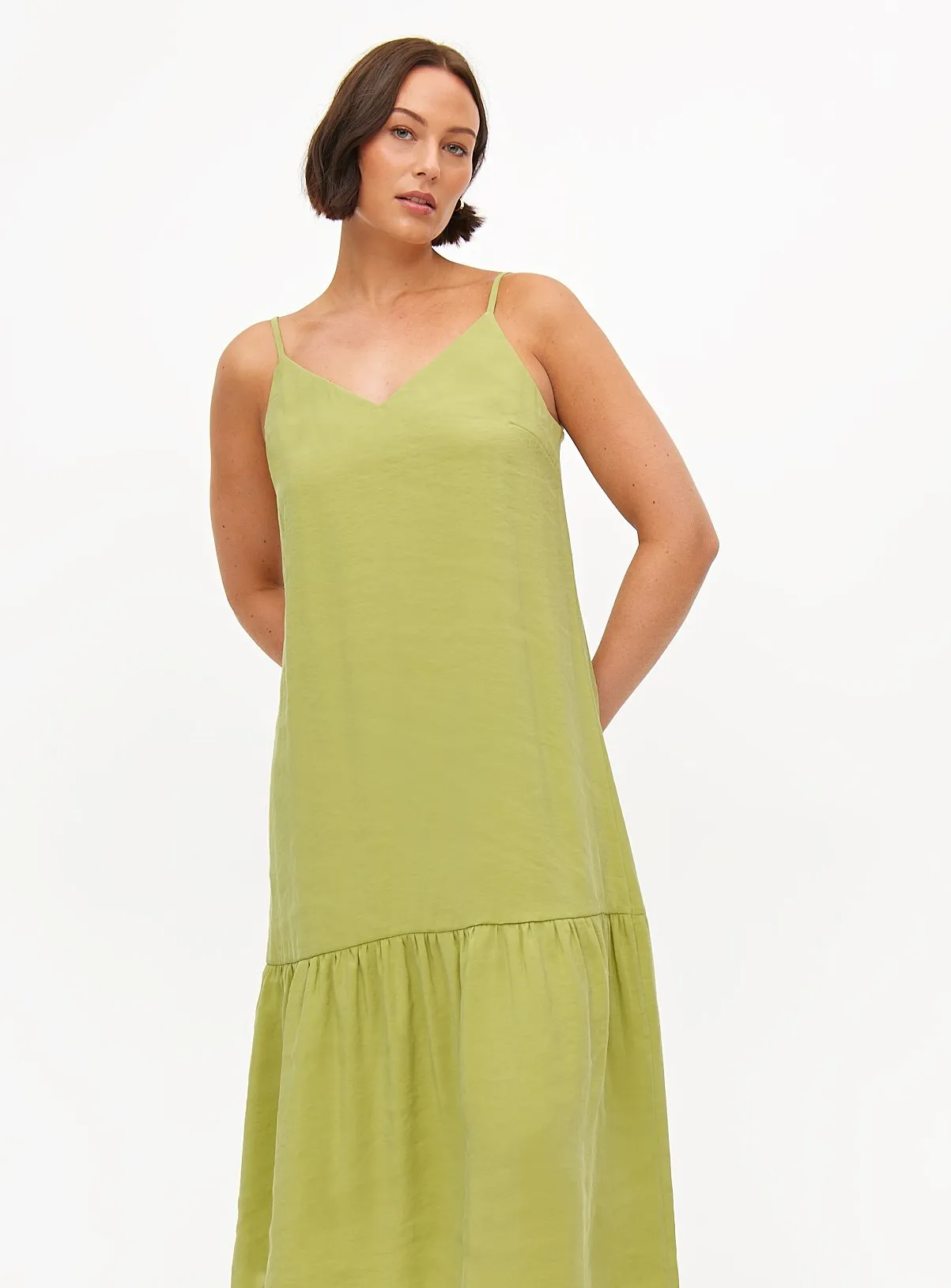 Buy Lime Tiered Midaxi Dress 16 | Dresses | Tu