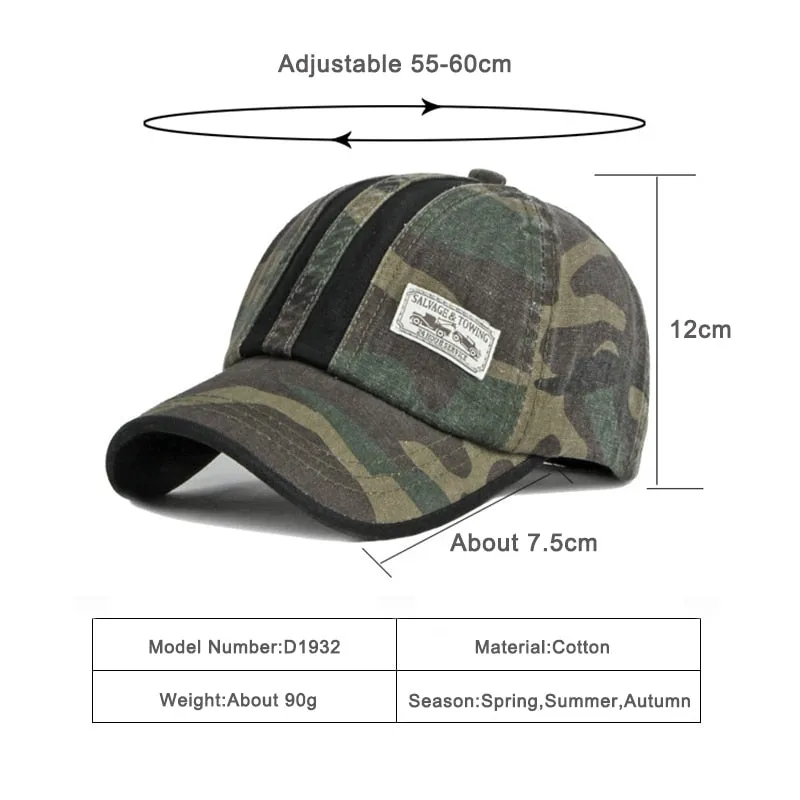 Camouflage Snapback Tactical Outdoor Sun Protection Baseball Cap