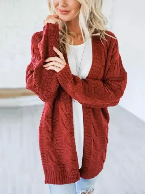 Cardigan Longue Tricot pais Couleur Unie