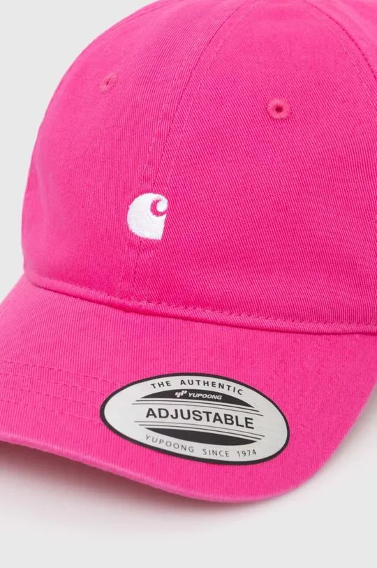 Carhartt WIP cotton baseball cap Madison Logo Cap pink color I023750.25JXX