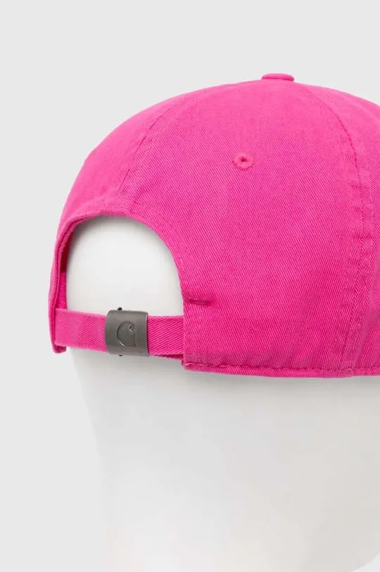 Carhartt WIP cotton baseball cap Madison Logo Cap pink color I023750.25JXX