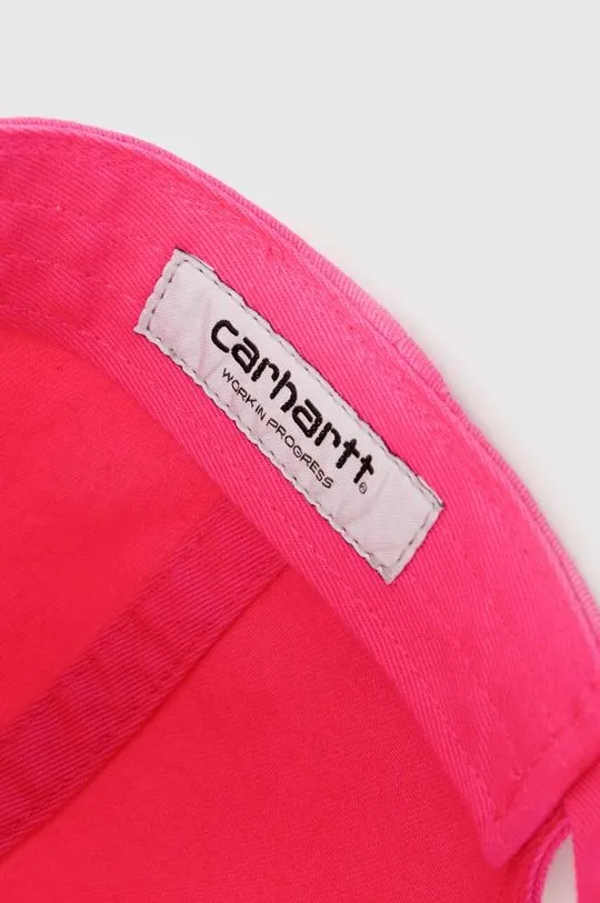 Carhartt WIP cotton baseball cap Madison Logo Cap pink color I023750.25JXX