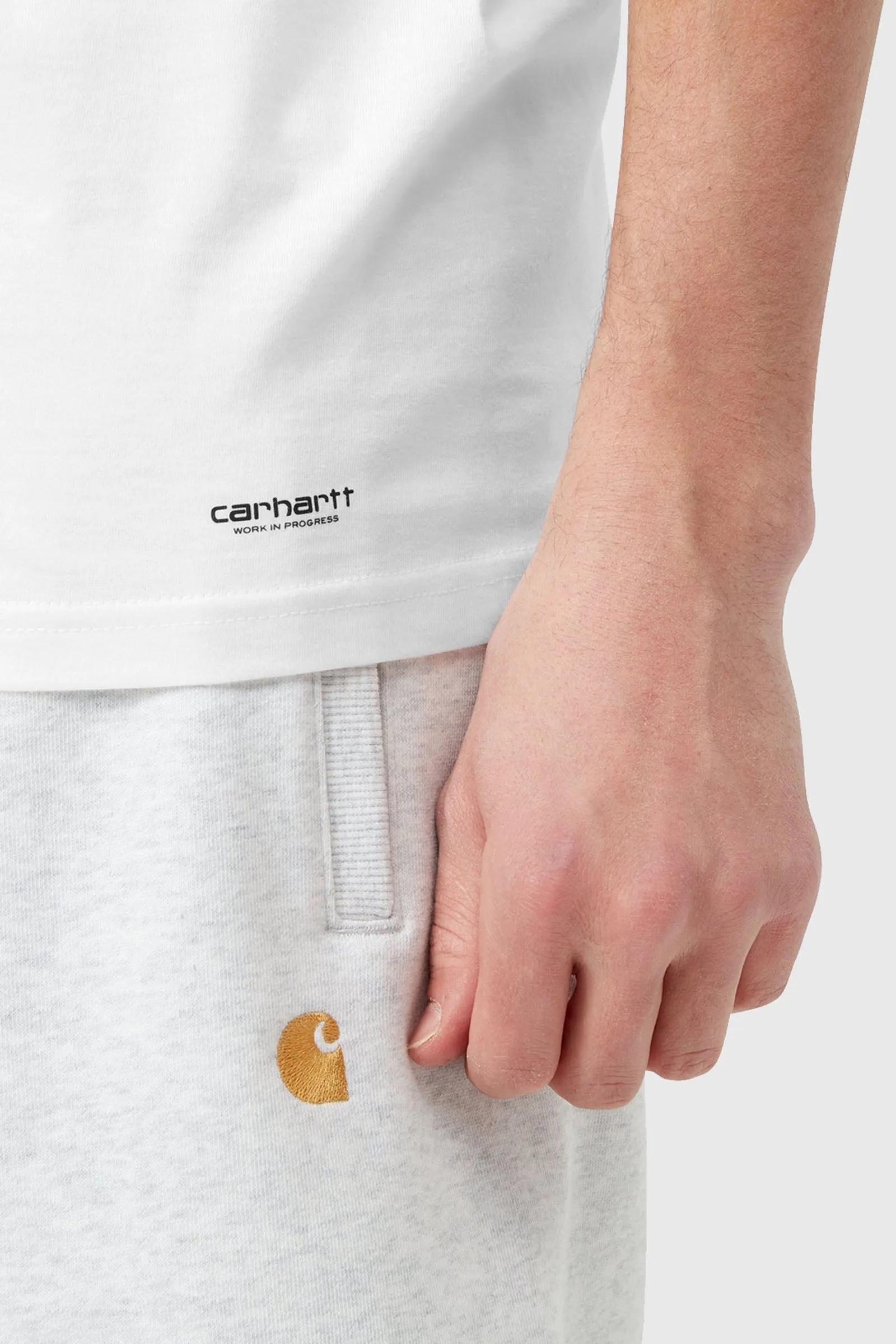 Carhartt WIP T-Shirt Standard Crew Neck Cotone Bianco