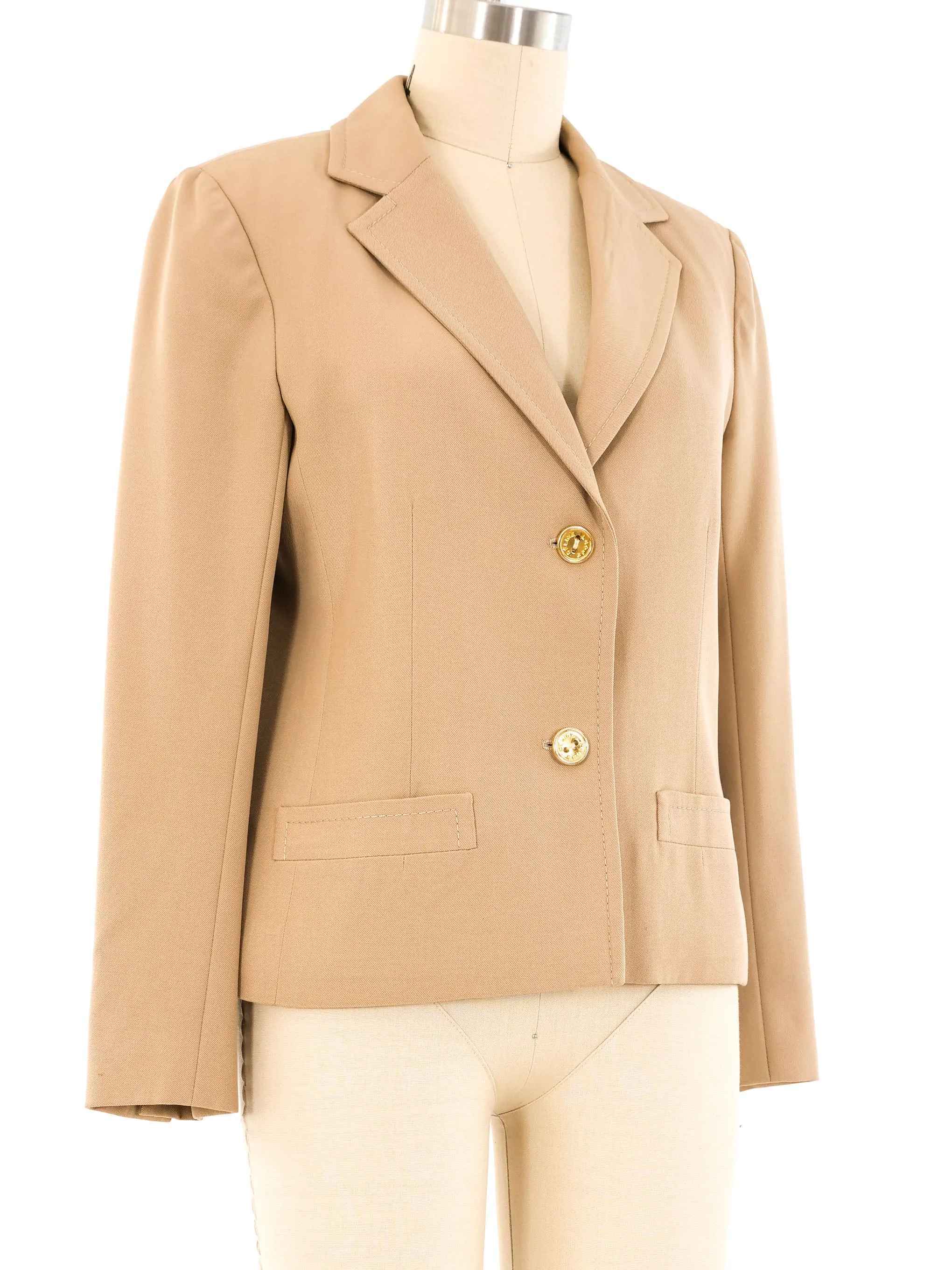 Celine Khaki Cropped Jacket