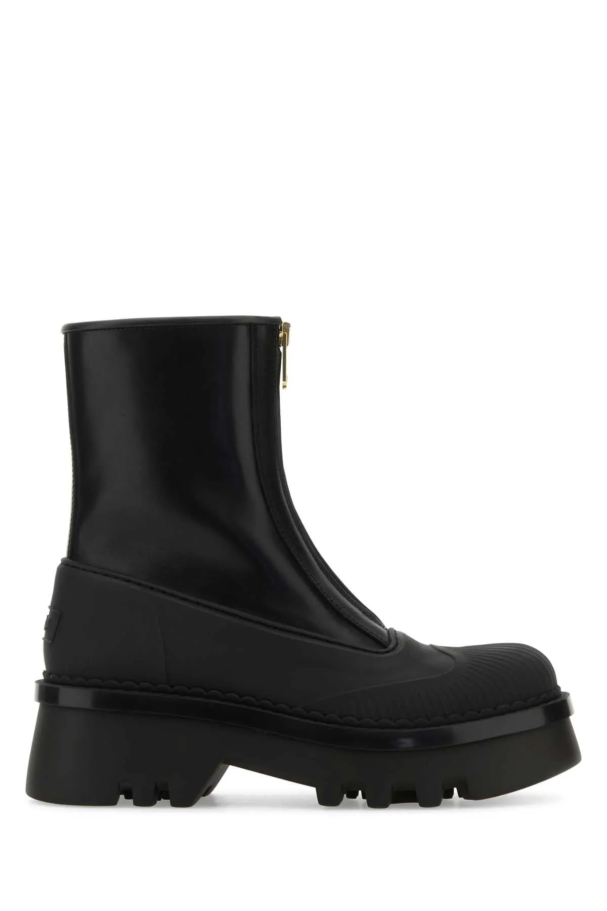 Chloe Black Leather Raina Ankle Boots