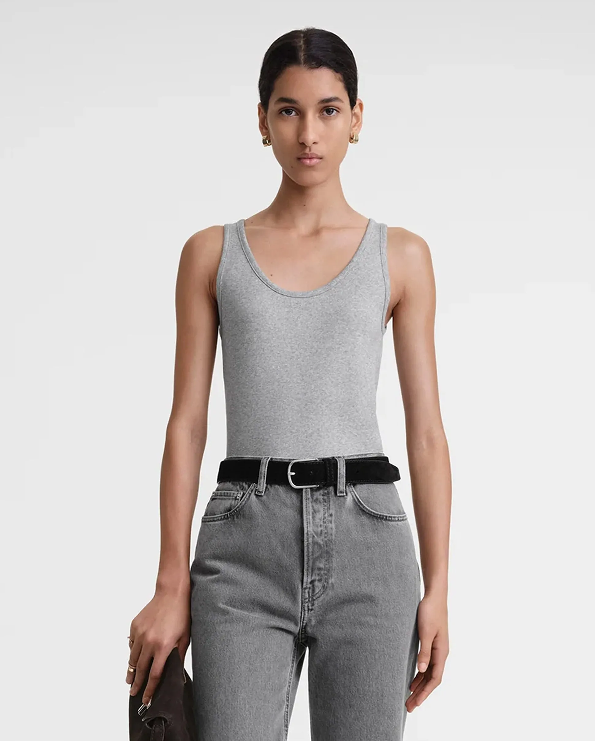 CLASSIC RIB TANK / GREY MELANGE