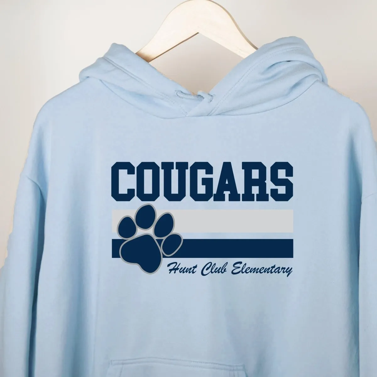 Cougars Stripe with Paw- Hunt Club Elementary