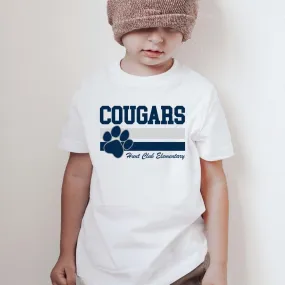 Cougars Stripe with Paw- Hunt Club Elementary