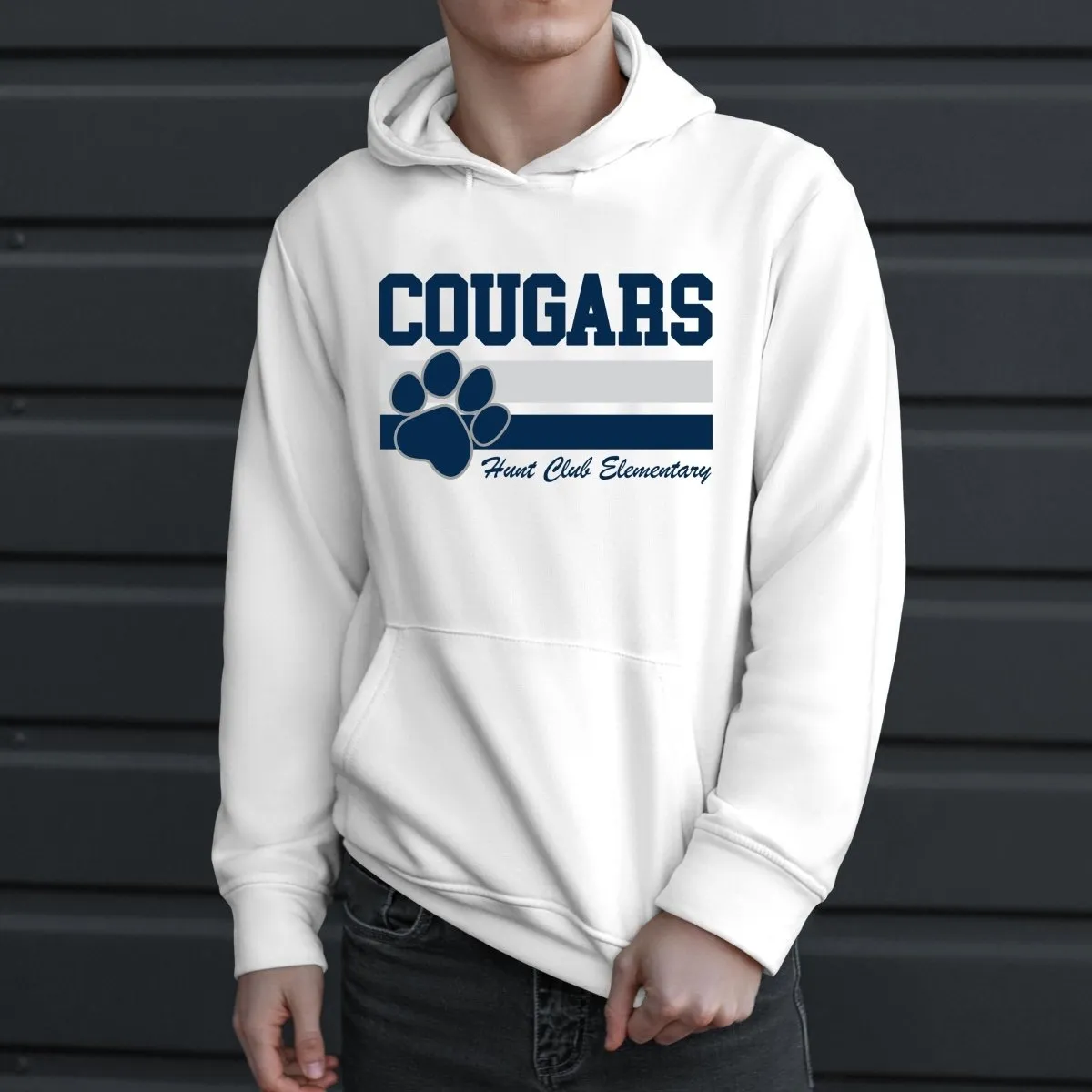 Cougars Stripe with Paw- Hunt Club Elementary