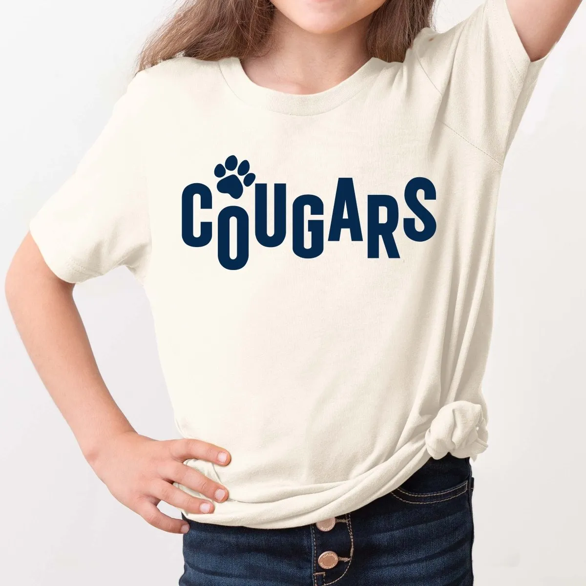 Cougars with Small Paw Short & Long Sleeve - Hunt Club Elementary