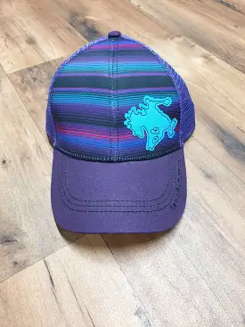 Cowgirl Tuff - Purple Serape Trucker Cap With Buckin' Horse Patch