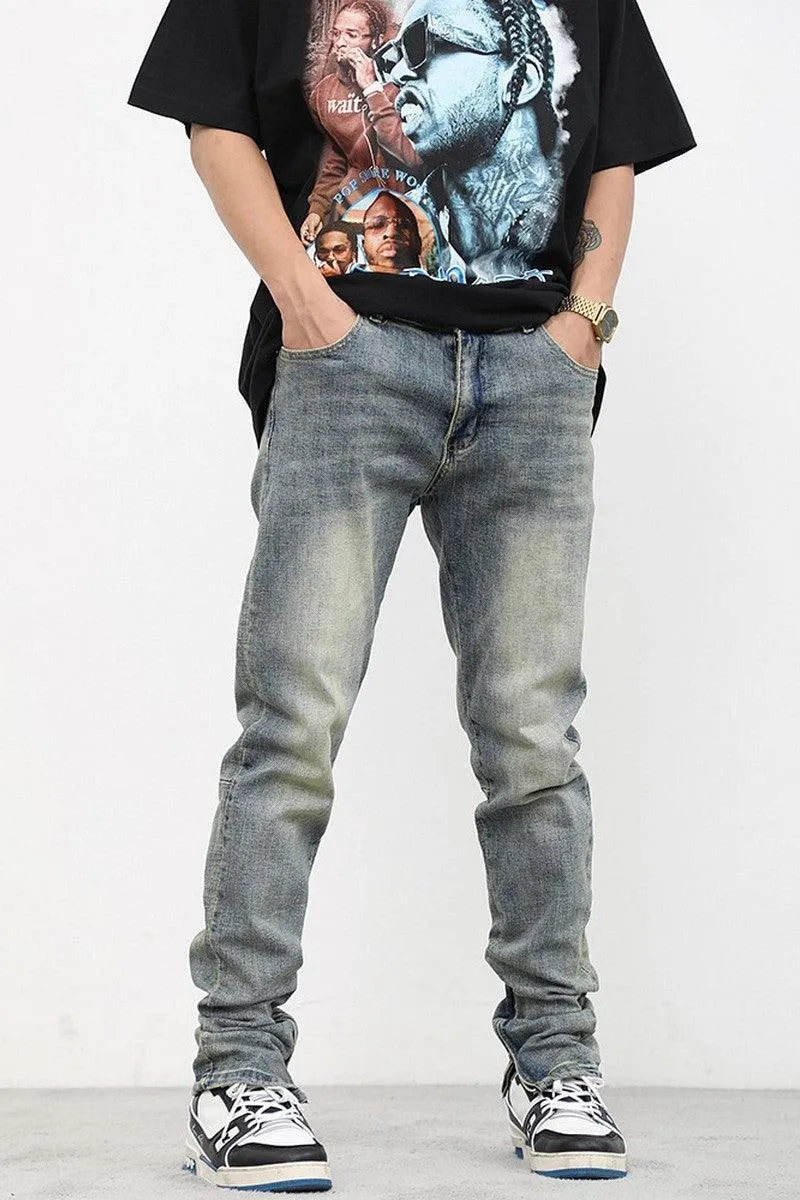 CZ Washed Adjustable Regular Fit Jeans