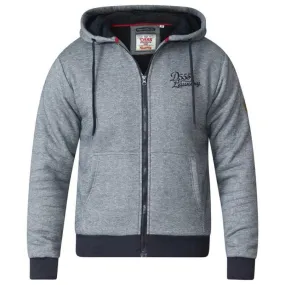 D555 William Sherpa Lined Zip Hoody Grey Black