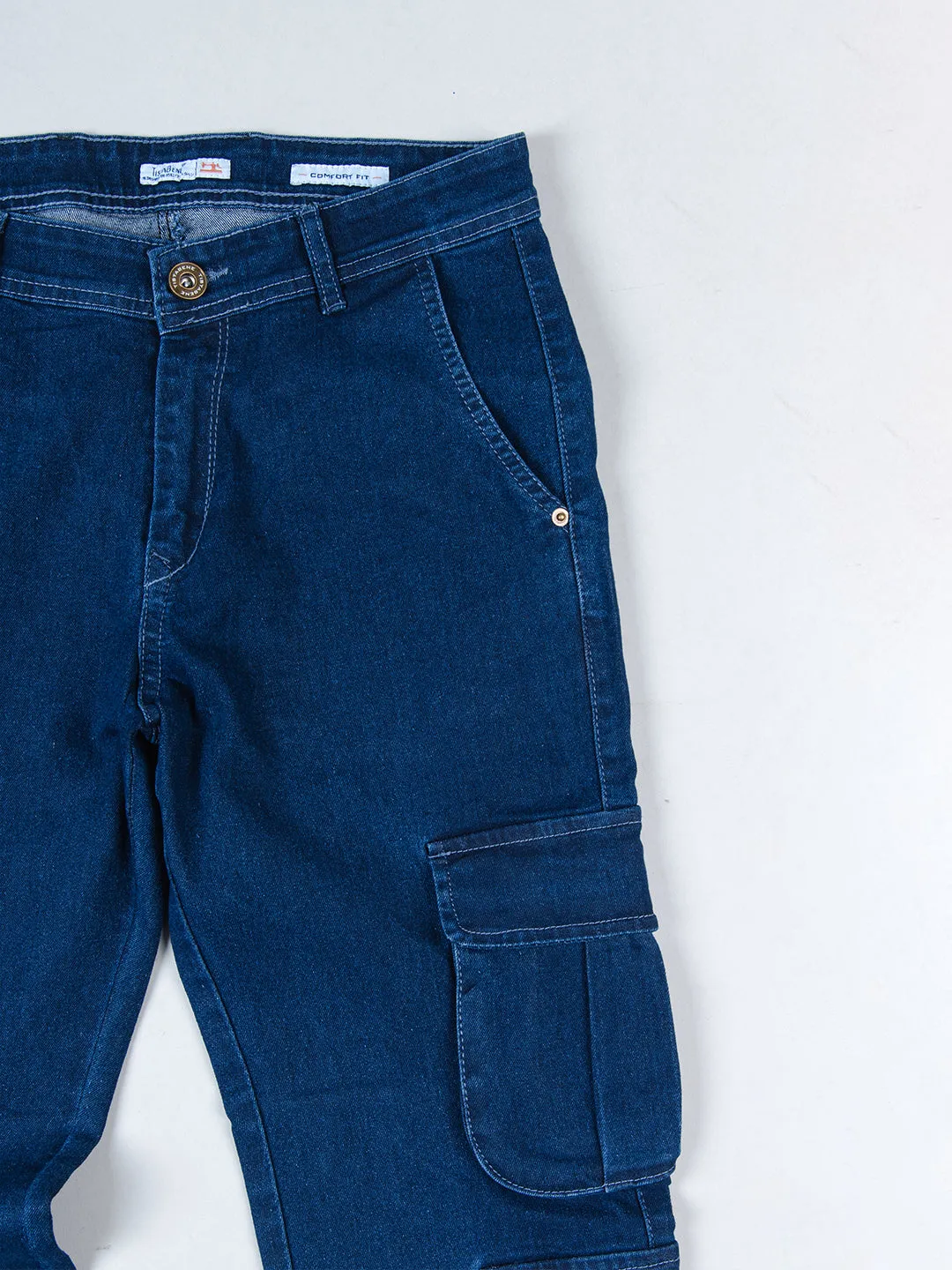 Dark Blue Cargo Jeans