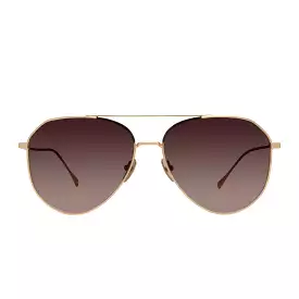 *Dash Brushed Gold Sunglasses by Diff*